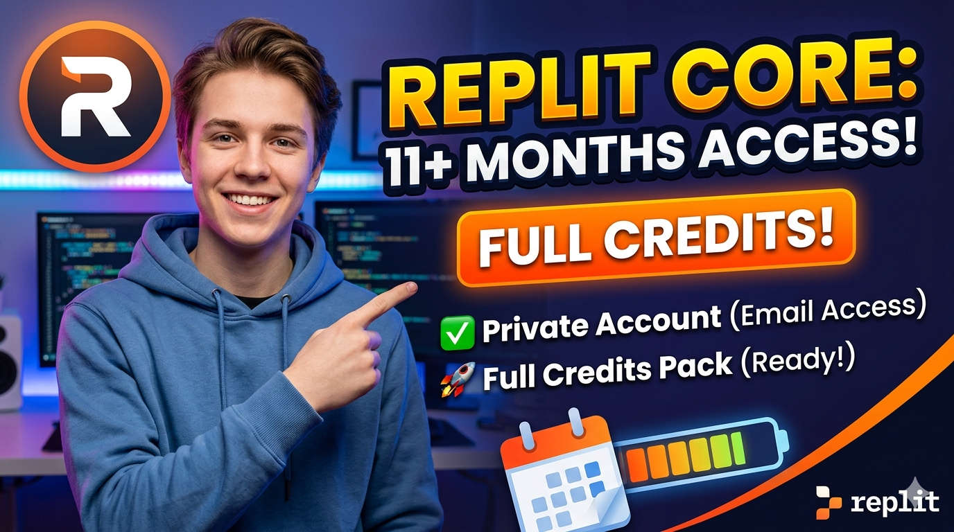 Replit Core Plan 11 Months+  Private Account - Email Access - Full Credits