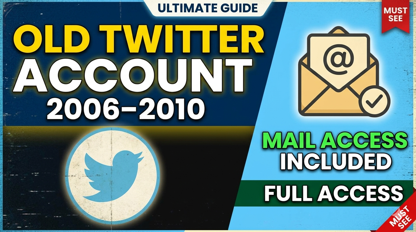 2006–2010 Old Twitter Account - Mail Access Included - Full Access - Instant Delivery