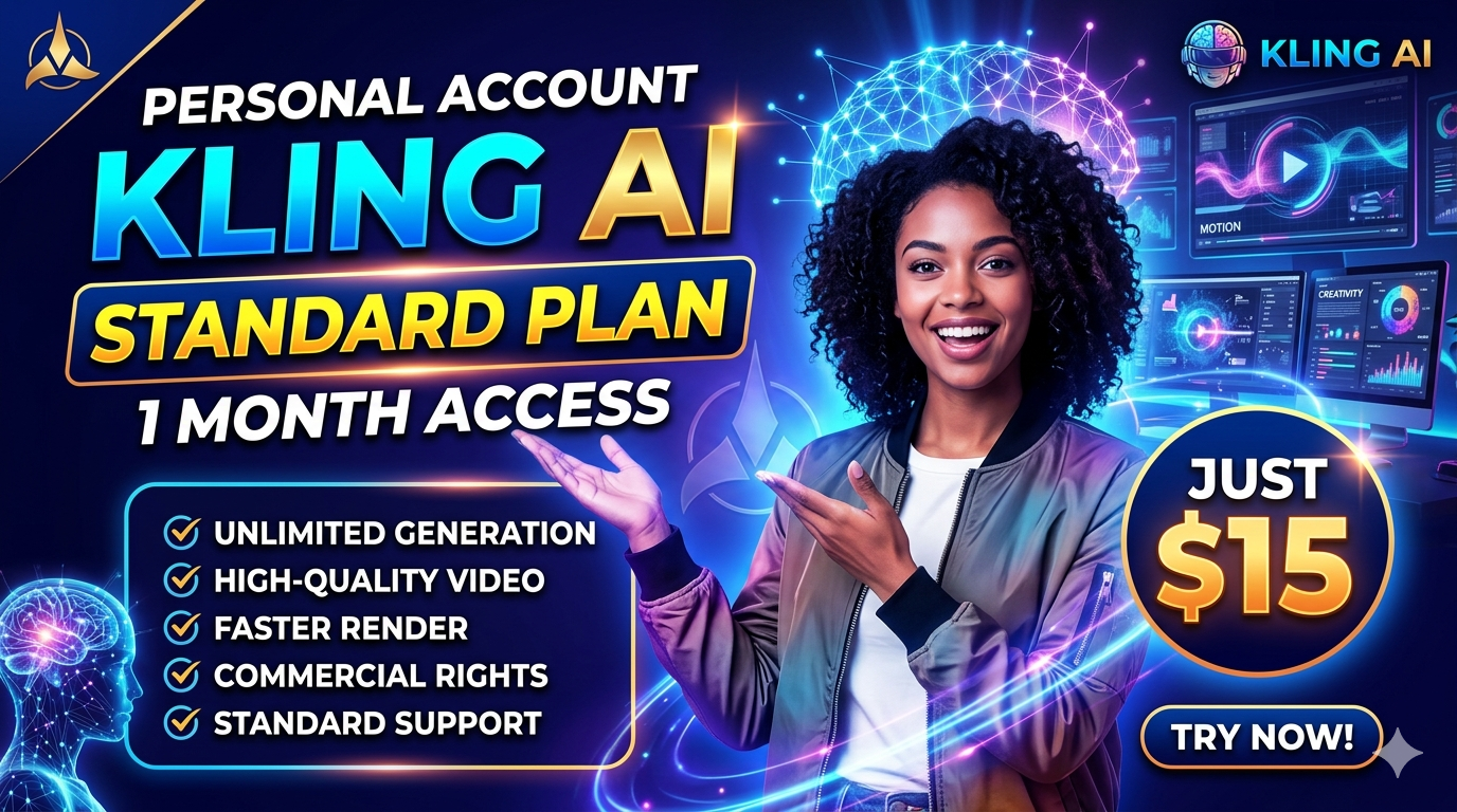 Kling AI Standard Plan (1 Month)  Personal Account - Global Access