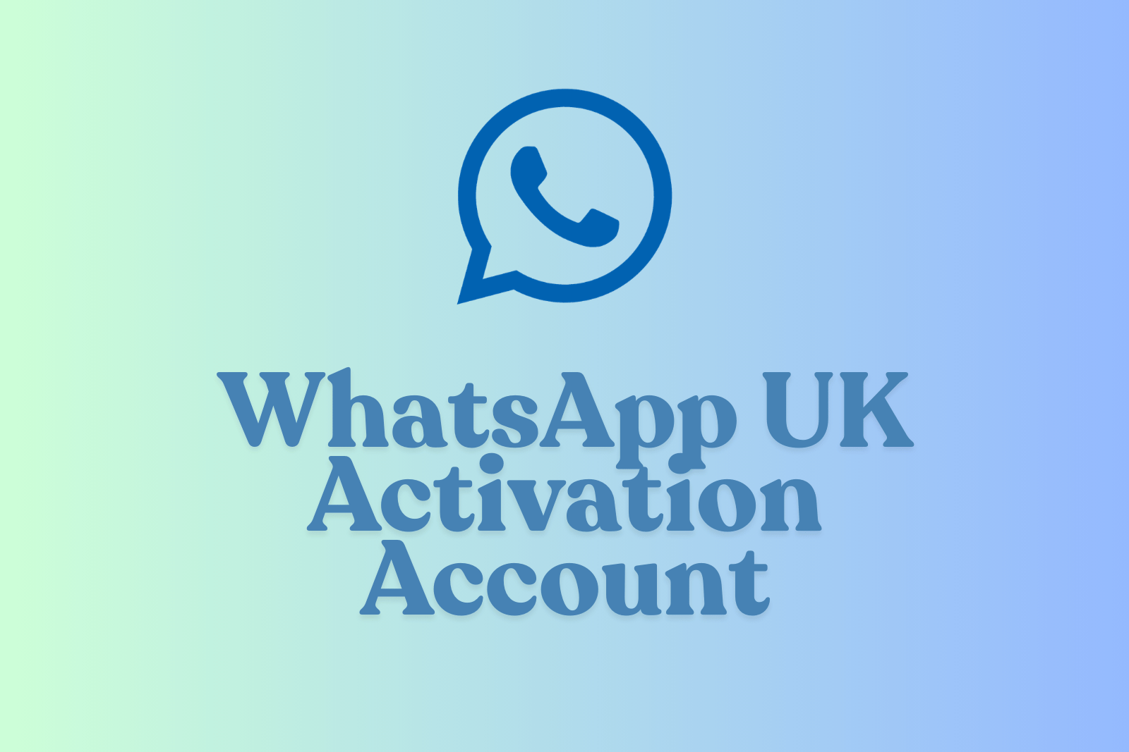 WhatsApp UK Activation Account | One-Time Login | Fast Delivery Slide 1