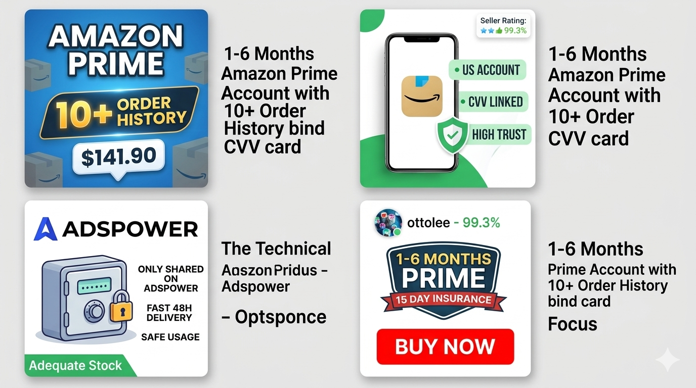 Premium US Amazon Prime Account (1–6 Months) 10+ Order History