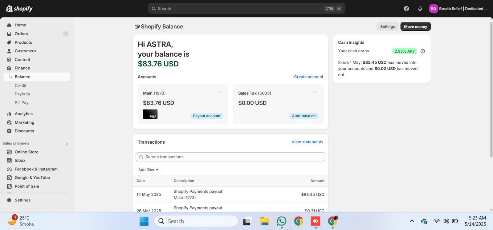 Verified Shopify USA  Business Store with Shopify Balance Active Slide 1